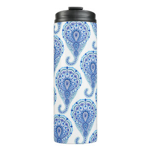Garrafa Térmica Boho Chic Paisley Seamless Oriental
