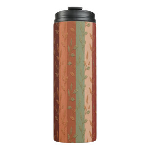Garrafa Térmica Boho Leaf Pattern Rustic Home Decor