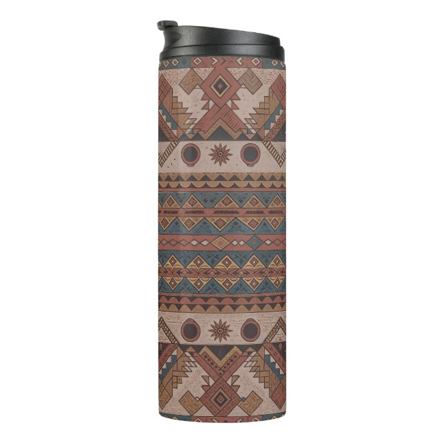 Garrafa Térmica Boho Tribal Thermal Tumbler - Insulado (Rotação à direita)