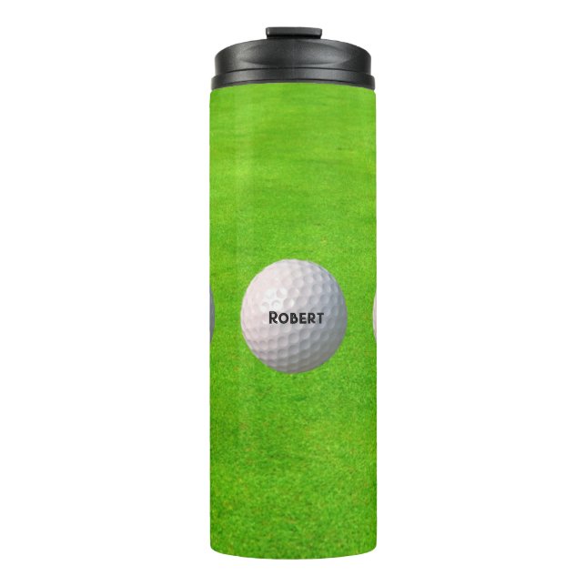 Garrafa Térmica Bolas de Golfe Personalizadas em Greens Golfer (Frente)