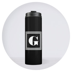 Garrafa Térmica Bold 3 Frame Monograma Preto & Branco