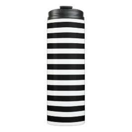Garrafa Térmica Bold Black White Stripes com pequeno monograma ver