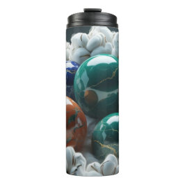Garrafa Térmica Bolinhas de Gude em Algodão
