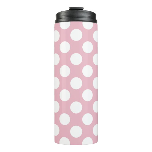 Garrafa Térmica Bolinhas rosa, padrão de Bolinhas, pontos, pontos (Frente)