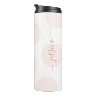Garrafa Térmica Bolinhas Rosa Simples T Térmico Personalizado