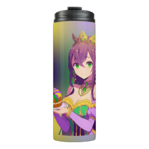 Garrafa Térmica Bolo Rei Anime Mardi Gras