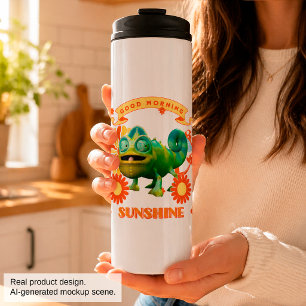 Garrafa Térmica Bom dia Sunshine Funny Chameleon