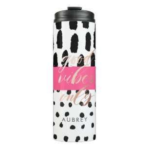 Garrafa Térmica Bom Tumbler abstrato do viagem do nome das