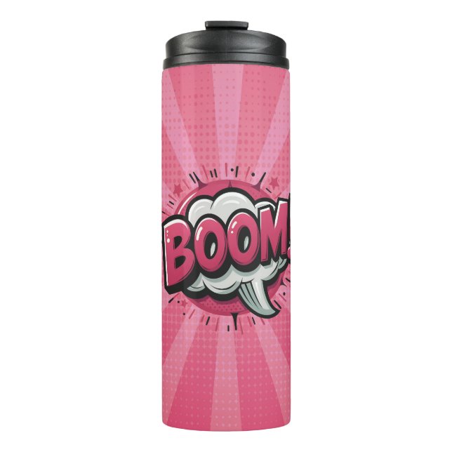 Garrafa Térmica BOMBA de Arte de Quadrinhos! (Frente)