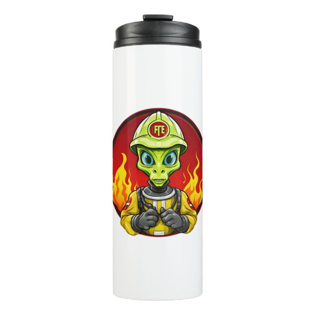 Garrafa Térmica Bombeiro aliens ativado (Frente)
