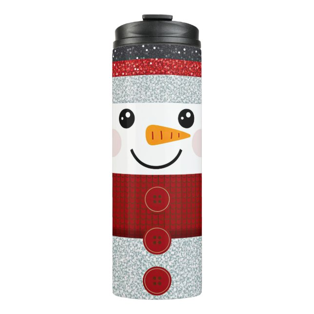 Garrafa Térmica Boneco de Neve Adorável (Frente)