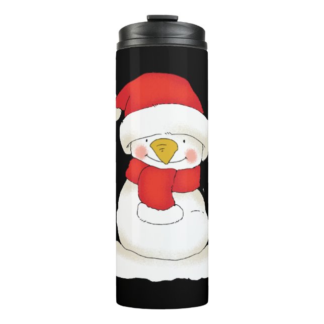 Garrafa Térmica boneco de neve de natal (Frente)