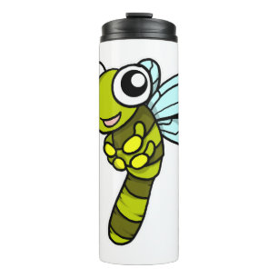 Garrafa Térmica Bonita Dragonfly Fly Inseto Inseto Idea