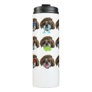 Garrafa Térmica Bonita Emoção Enfrenta Cachorro Cachorro Engraç