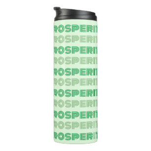 Garrafa Térmica Bonita Prosperidade, Diversão Verde Inspiracional
