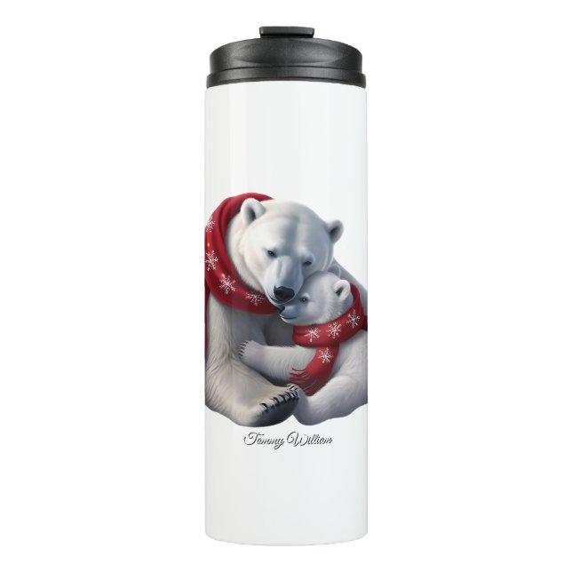 Garrafa Térmica Bonita Tendência Moderna Engraçada Feliz Natal (Frente)