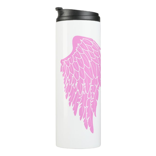 Garrafa Térmica Bonito Anjo Rosa Personalizado (Rotação à direita)