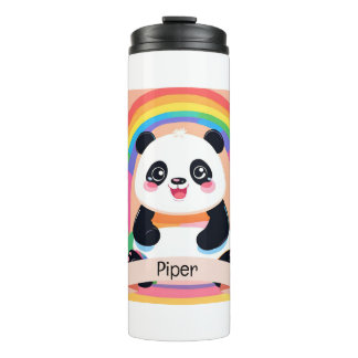 Garrafa Térmica Bonito Bebê Panda Rainbow