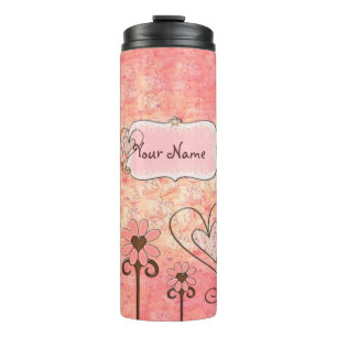 Garrafa Térmica Bonito no nome personalizado rosa