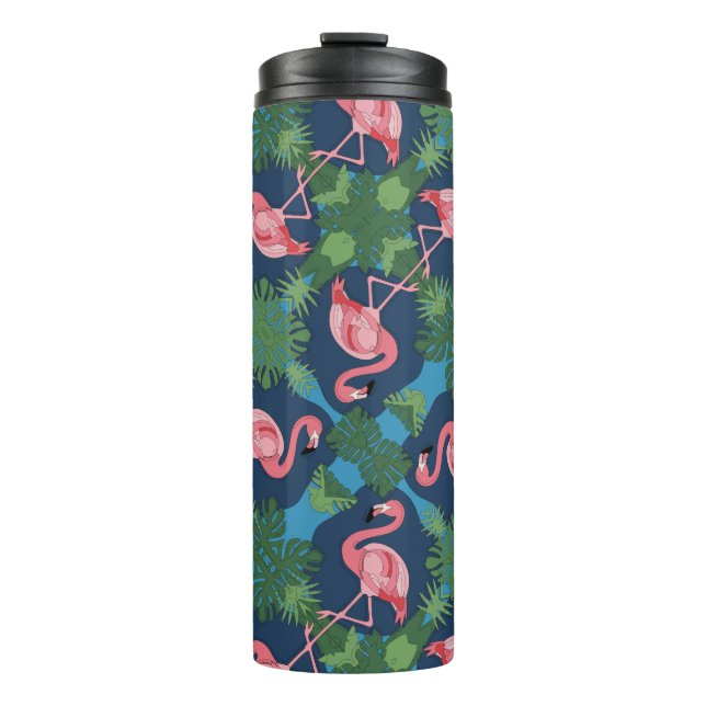 Garrafa Térmica Bonito Pink Flamingo Pattern (Frente)