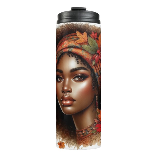 GARRAFA TÉRMICA BONITO QUEIXA NO OUTONO TEMEU A MULHER AFRICANA AM (Frente)