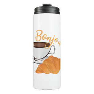 Garrafa Térmica Bonjour Croissant Coffee Breakfast - Café Francês