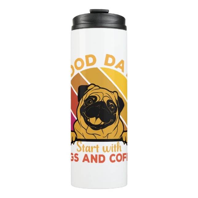 Garrafa Térmica bons dias começam com doge e café (Frente)