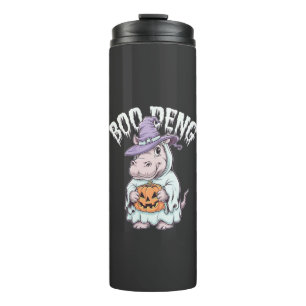 Garrafa Térmica Boo deng Spooky Halloween Moo Deng Baby Hippo