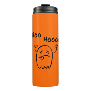 Garrafa Térmica Boo Hooo Fantasma de Halloween Monocromático