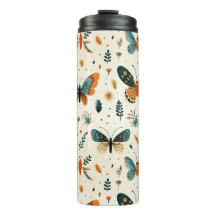 Garrafa Térmica Borboleta Boho e Prados Botânicos