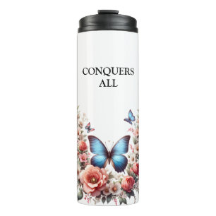 Garrafa Térmica Borboleta Floral Personalizada Feliz Aniversário-9