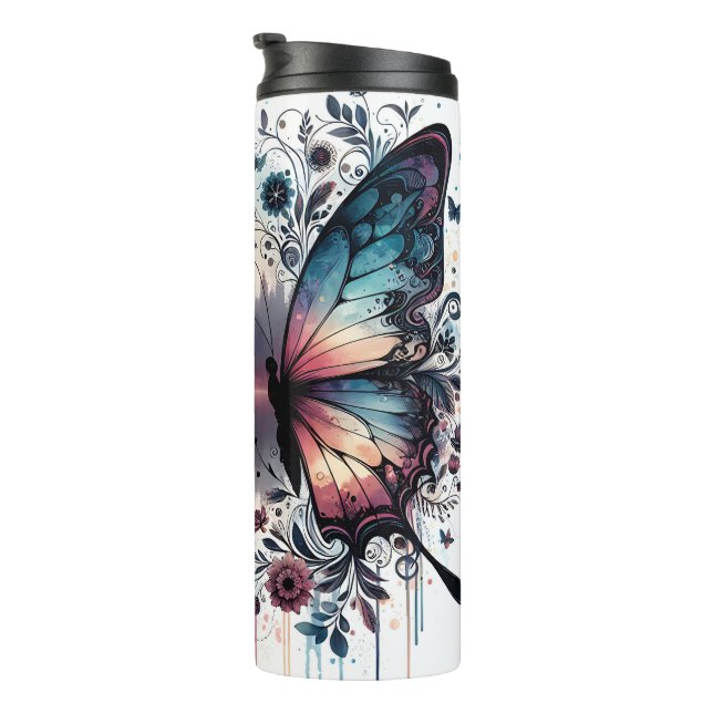 Garrafa Térmica Borboleta Sunset (Rotação à direita)