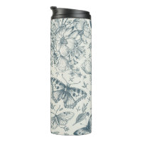 Borboleta-Vintage, Luna-Moth e Flores 