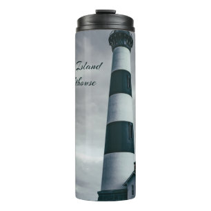 Garrafa Térmica Bordie Island Lighthouse preto e branco