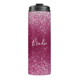 Garrafa Térmica Borgonha e relva prateada