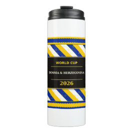 Garrafa Térmica Bosnia Herzegovina Football Fan Flag Colors Stripe