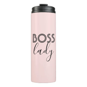 Garrafa Térmica Boss Lady Thermal Tumbler   Rosa e Preto