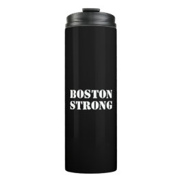 Garrafa Térmica "Boston Strong" - preto branco