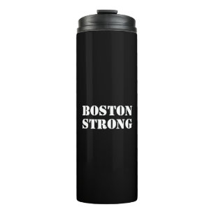 Garrafa Térmica "Boston Strong" - preto branco