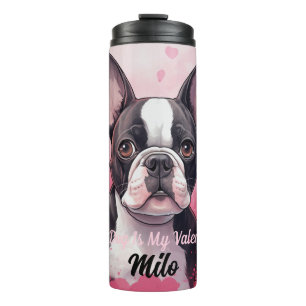 Garrafa Térmica Boston Terrier Dog É Meu Namorados Personalizado