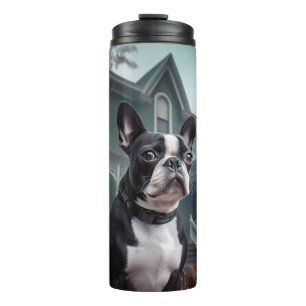Garrafa Térmica Boston Terrier Halloween Scary