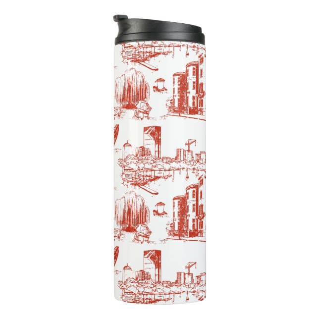 Garrafa Térmica Boston Toile Red (Rotação à direita)