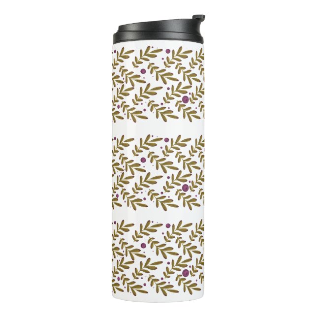 Garrafa Térmica Botanical Leaf Thermal Tumbler (Giro à esquerda)
