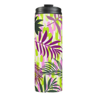 Garrafa Térmica Botanical seamless pattern mixed with geometric sh