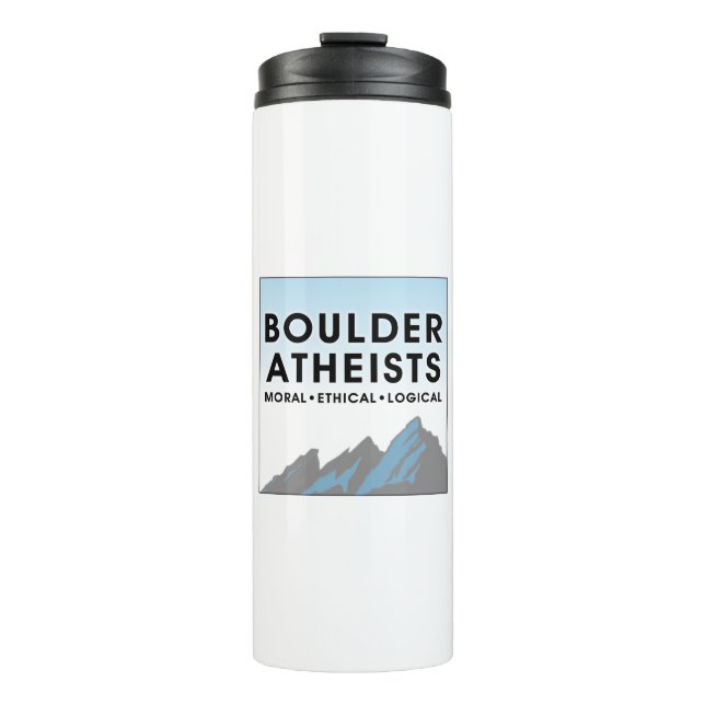Garrafa Térmica Boulder Ateus Logo Copo Térmico Tumbler (Frente)