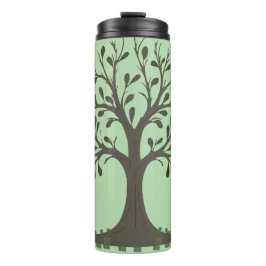 Garrafa Térmica 🌳 Bouteille Isotherme Arbre de Vie Vert Pâle
