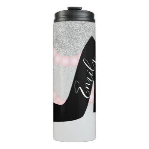 Garrafa Térmica Boutique Ombre Faux Brilho Monogramado Nome