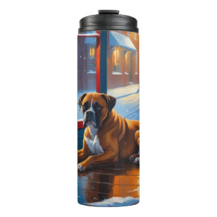 Garrafa Térmica Boxer com Luzes de Natal Feriado