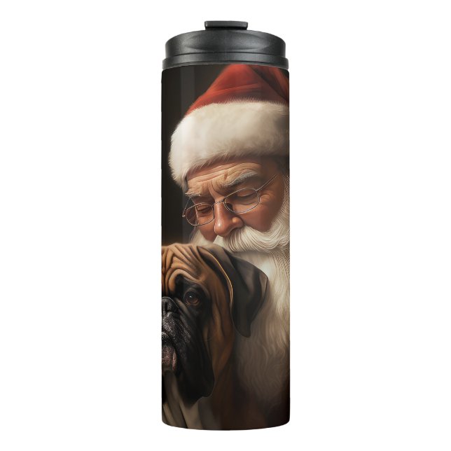 Garrafa Térmica Boxer Com Papai Noel Festa de Natal (Frente)