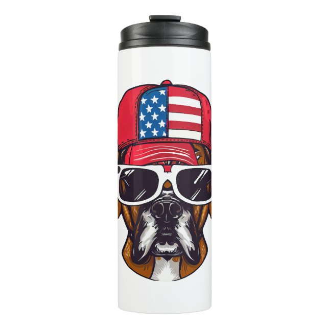 Garrafa Térmica Boxer Dog USA (Frente)